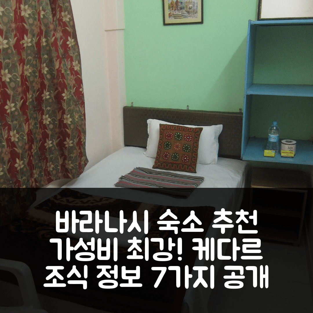 바라나시 숙소 여행 호텔 추천 케다르 게스트하우스 | 가성비 뛰어난 위치와 조식 정보 7가지