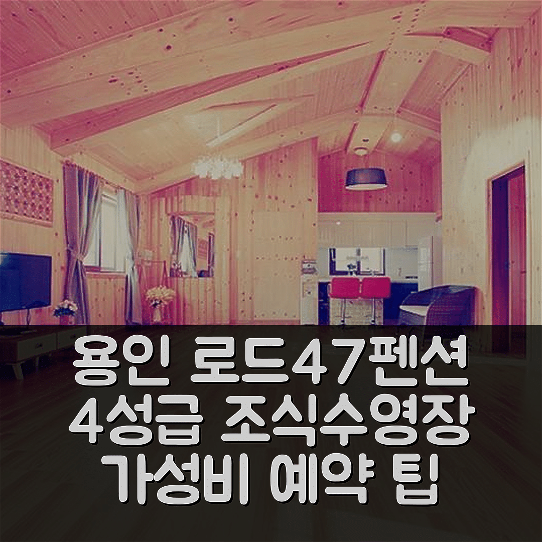용인 숙소 여행 호텔 추천 용인 로드47펜션 | 4성급 조식과 수영장, 가성비 뛰어난 예약 팁 7가지