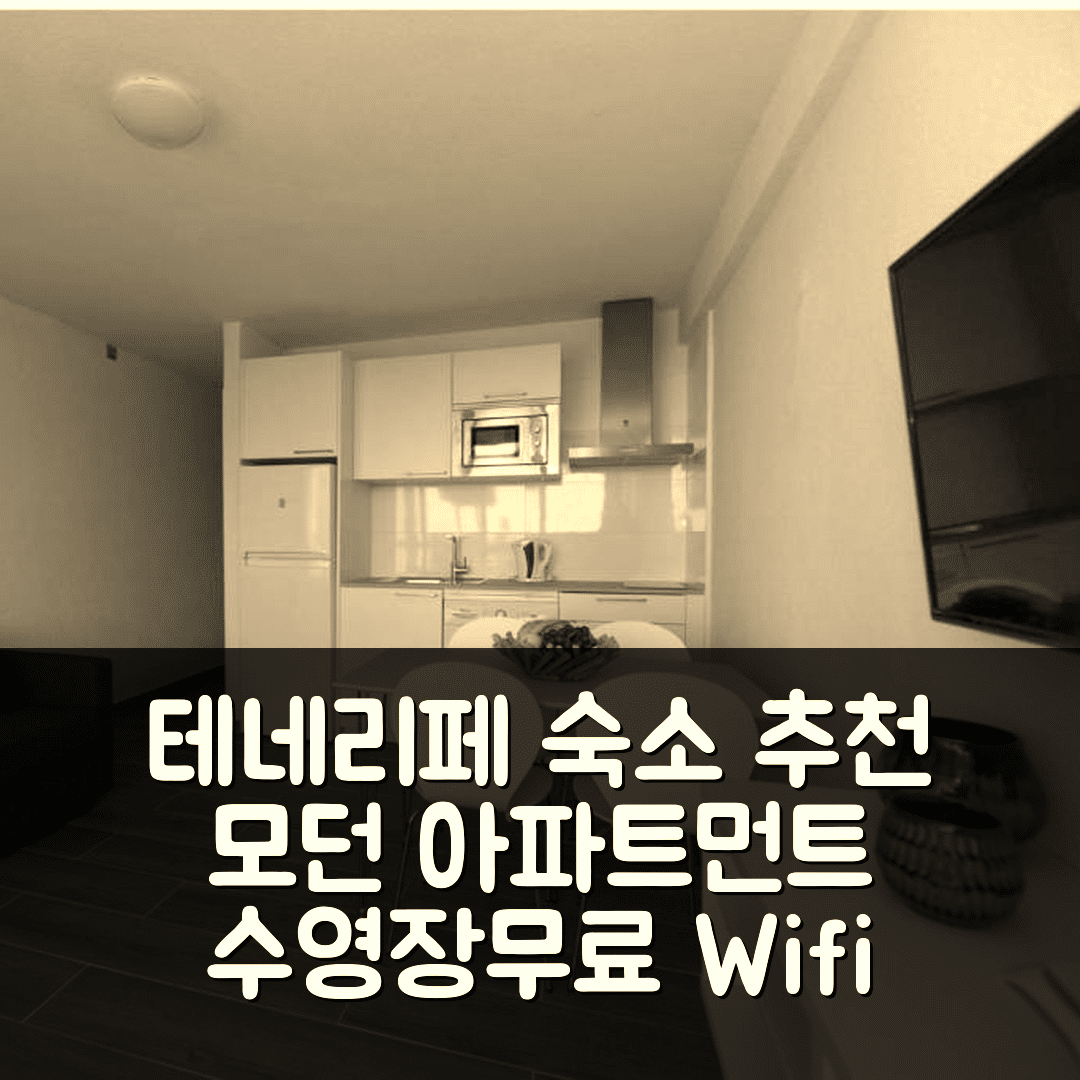 테네리페 숙소 여행 호텔 추천 모던 아파트먼트 수영장과 무료 Wifi 가성비 좋은 옵션 7가지